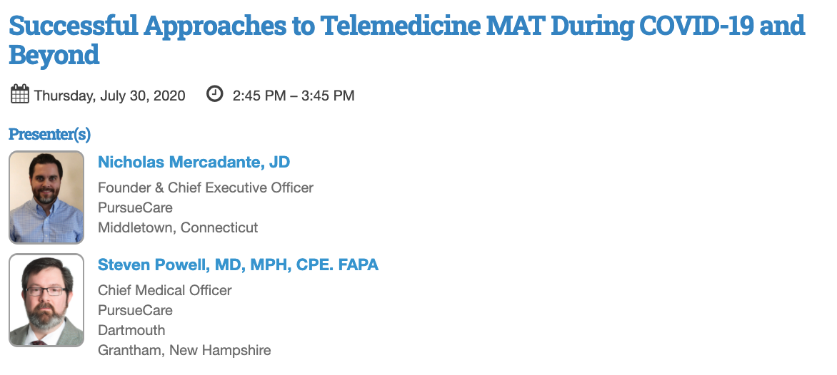 Successful Approaches to Telemedicine MAT During COVID-19 and Beyond
