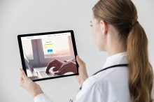 Remote medicine concept.